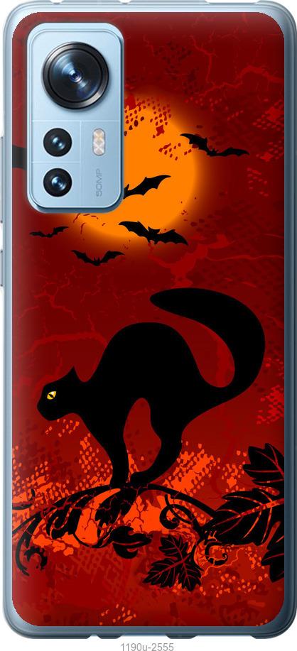 

Чехол на Xiaomi 12 Чёрная кошка под луной