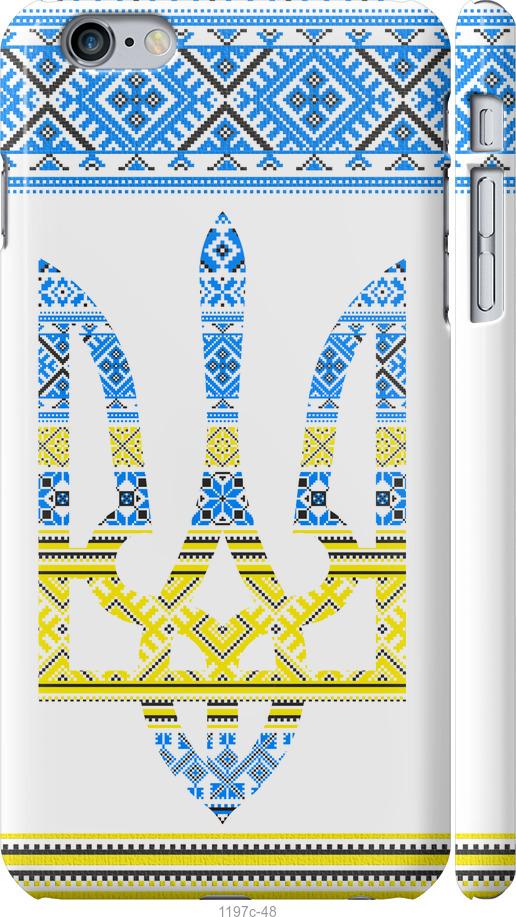

Чохол на iPhone 6 Plus Герб - вишиванка жовто-блакитна