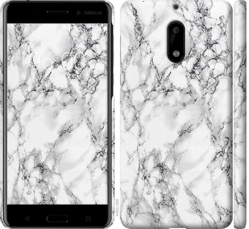 

Чохол на Nokia 6 мармур білий