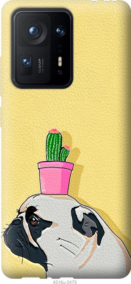 

Чохол на Xiaomi Mix 4 Мопс з кактусом
