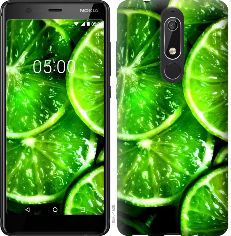 

Чохол на Nokia 5.1 Зелені часточки лимона