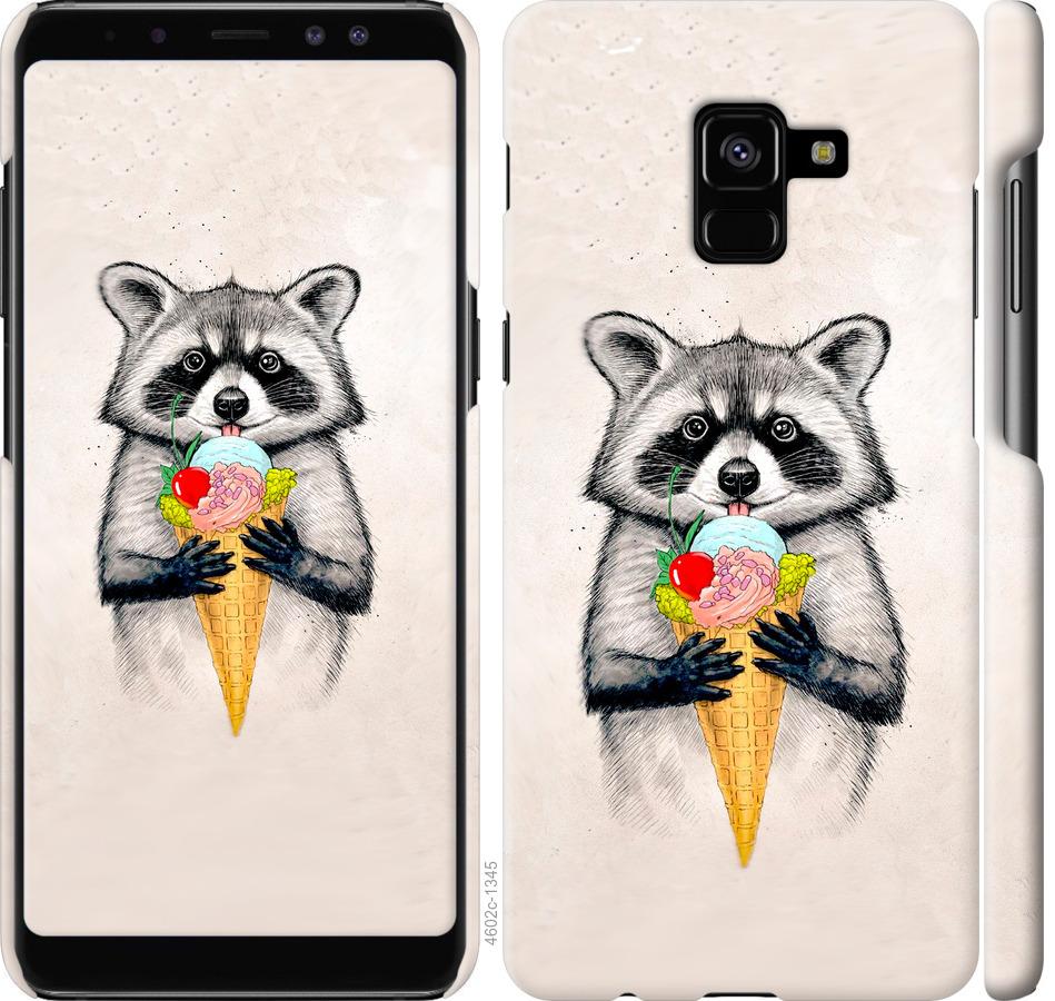 

Чохол на Samsung Galaxy A8 Plus 2018 A730F Єнот з морозивом