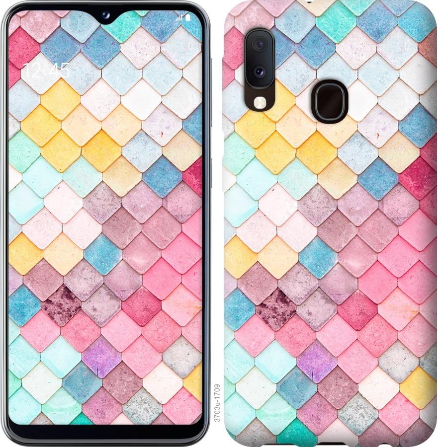 

Чехол на Samsung Galaxy A20e A202F Красочная черепица