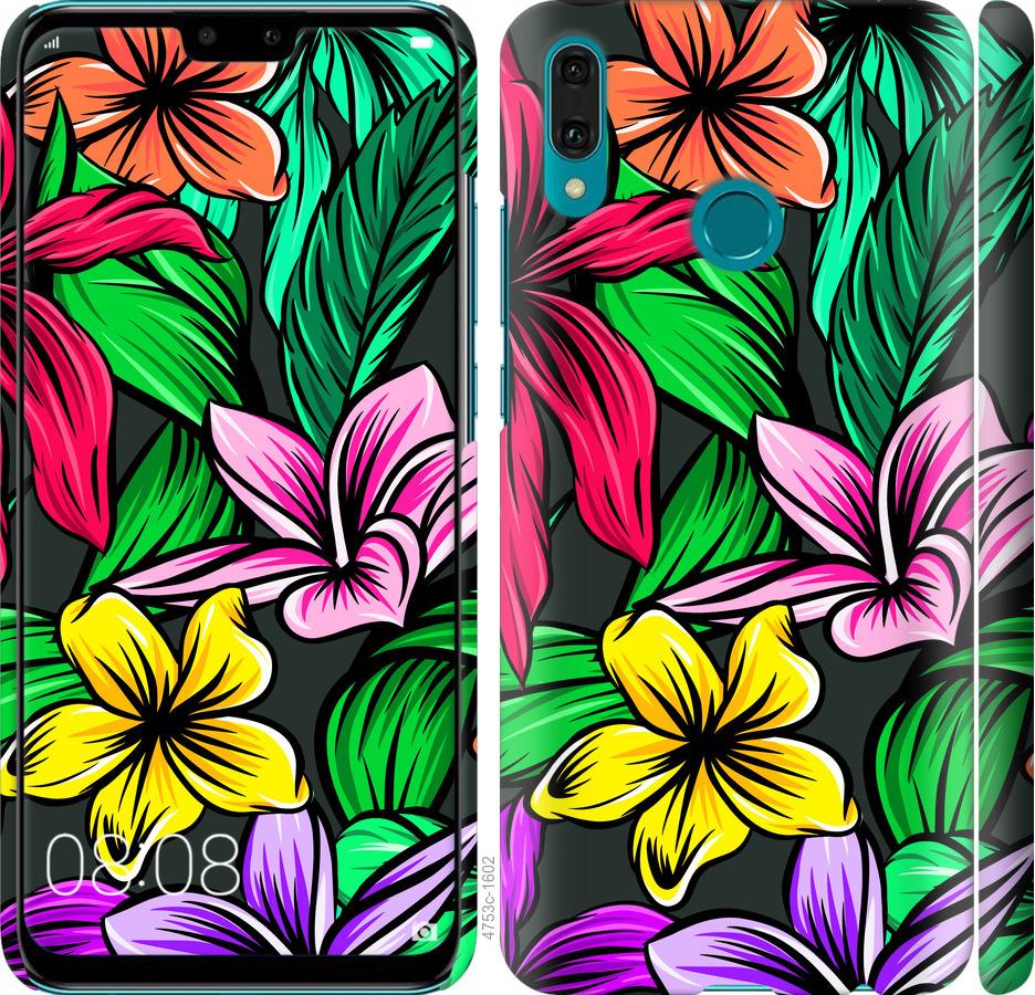 

Чехол на Huawei Y9 2019 Тропические цветы 1