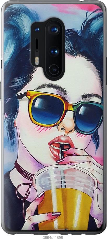 

Чехол на OnePlus 8 Pro Арт-девушка в очках