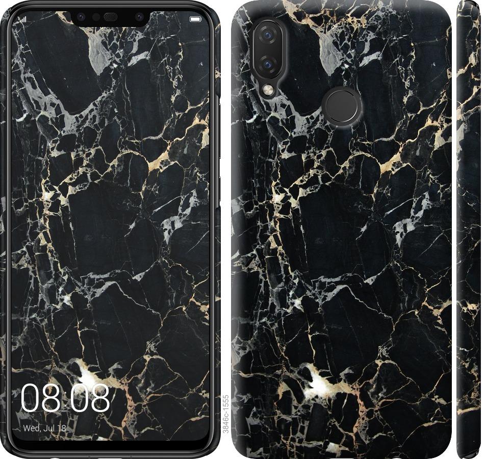 

Чехол на Huawei P Smart Plus Черный мрамор