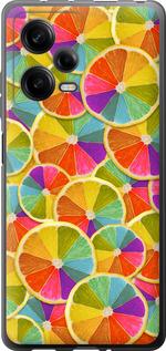 Чехол на Xiaomi Redmi Note 12 Pro 5G Разноцветные дольки лимона