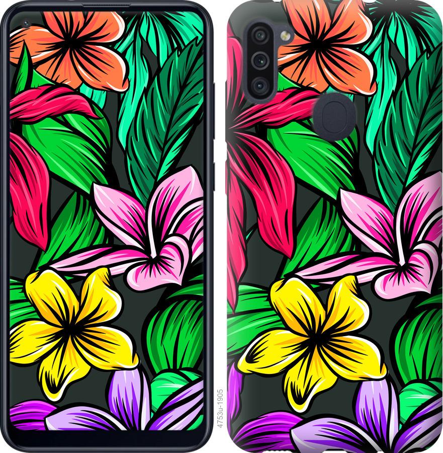 Чохол на Samsung Galaxy A11 A115F Тропічні квіти 1
