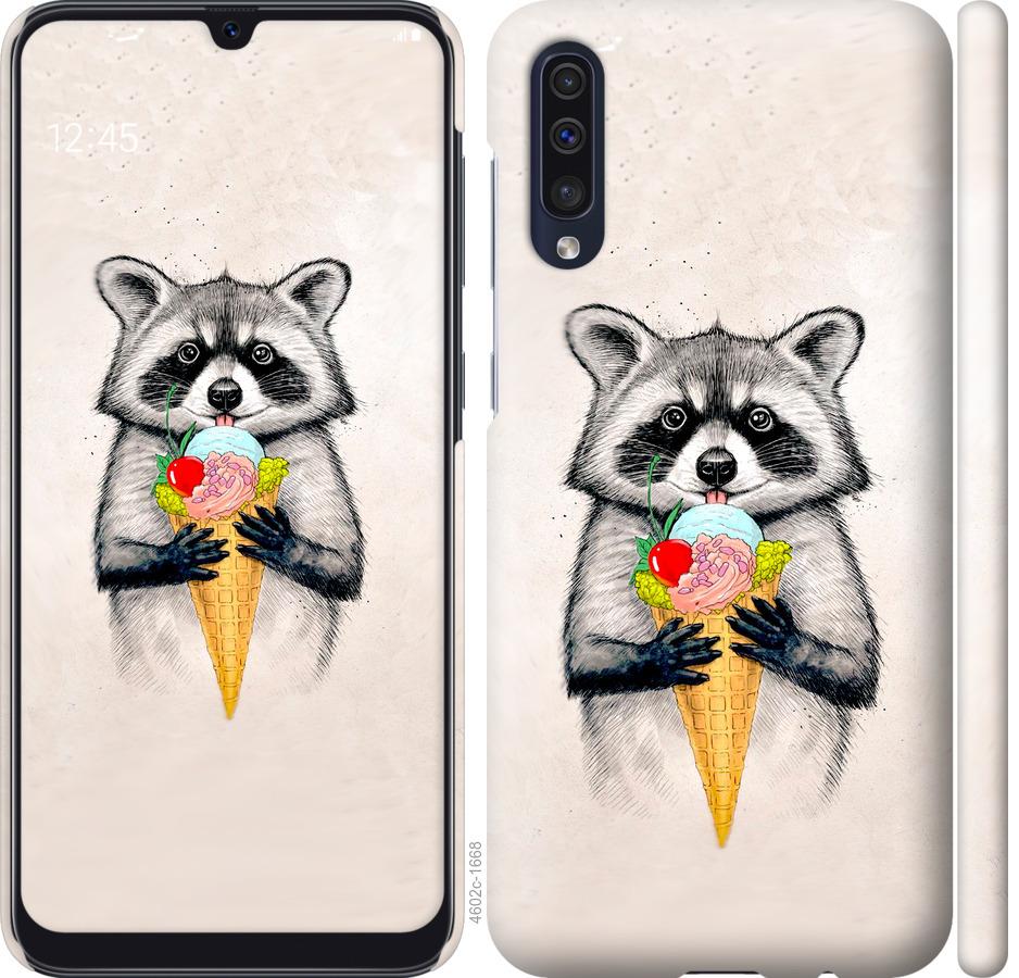 

Чохол на Samsung Galaxy A50 2019 A505F Єнот з морозивом