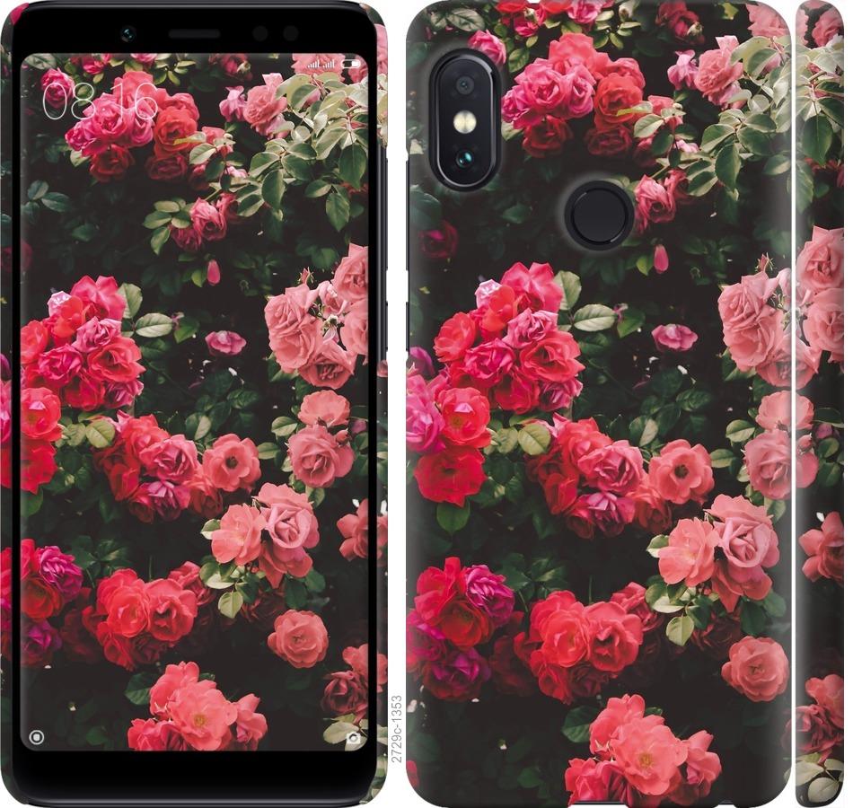 

Чехол на Xiaomi Redmi Note 5 Pro Куст с розами