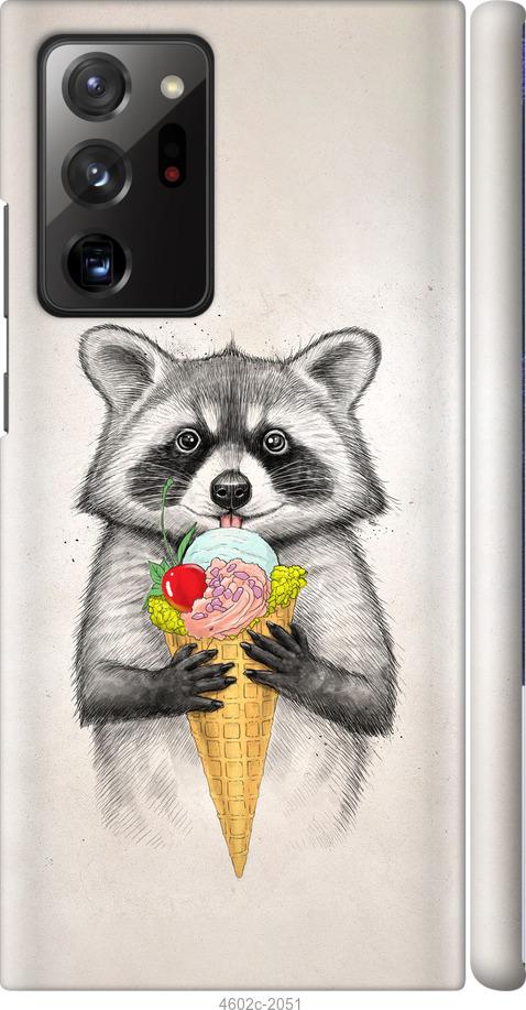 

Чехол на Samsung Galaxy Note 20 Ultra Енотик с мороженым