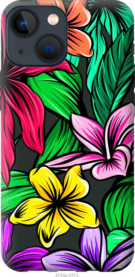 Чохол на iPhone 13 Mini Тропічні квіти 1