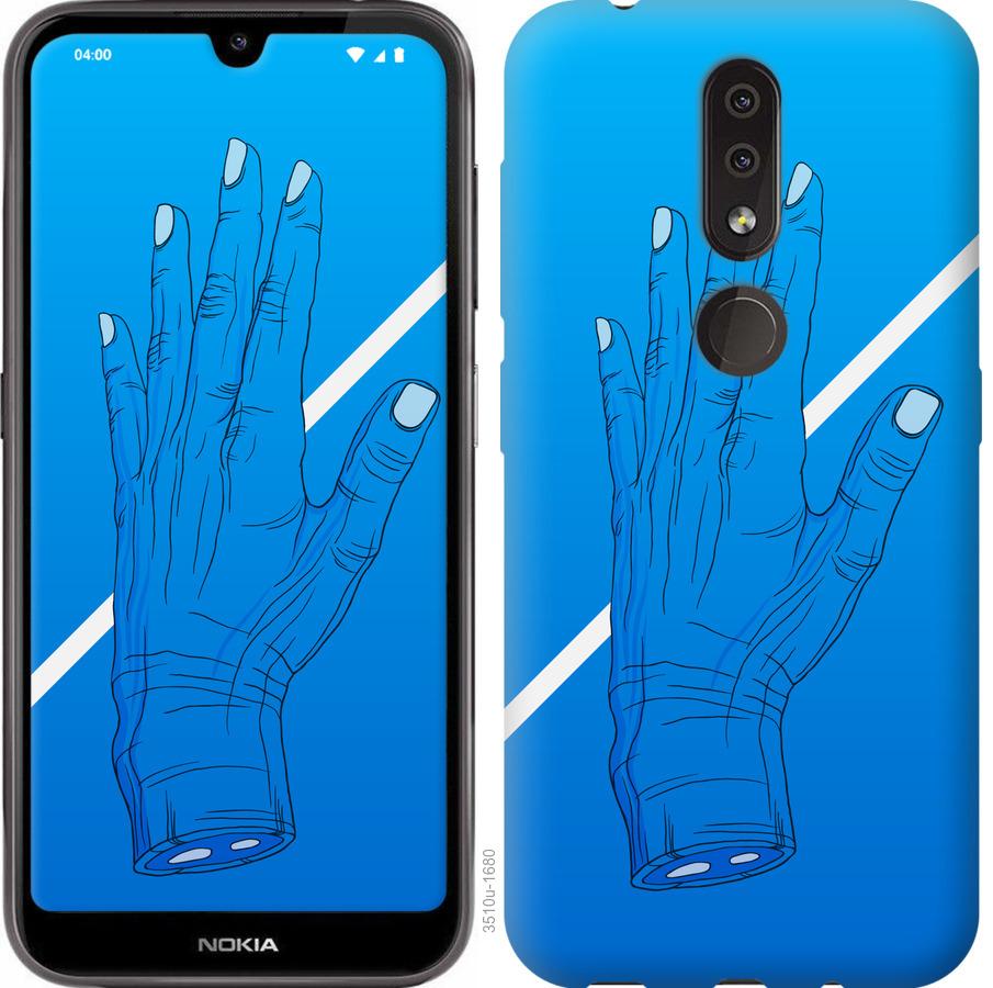 

Чехол на Nokia 4.2 Синий, Рука, Линия, Градиент, Зомби, Глубина