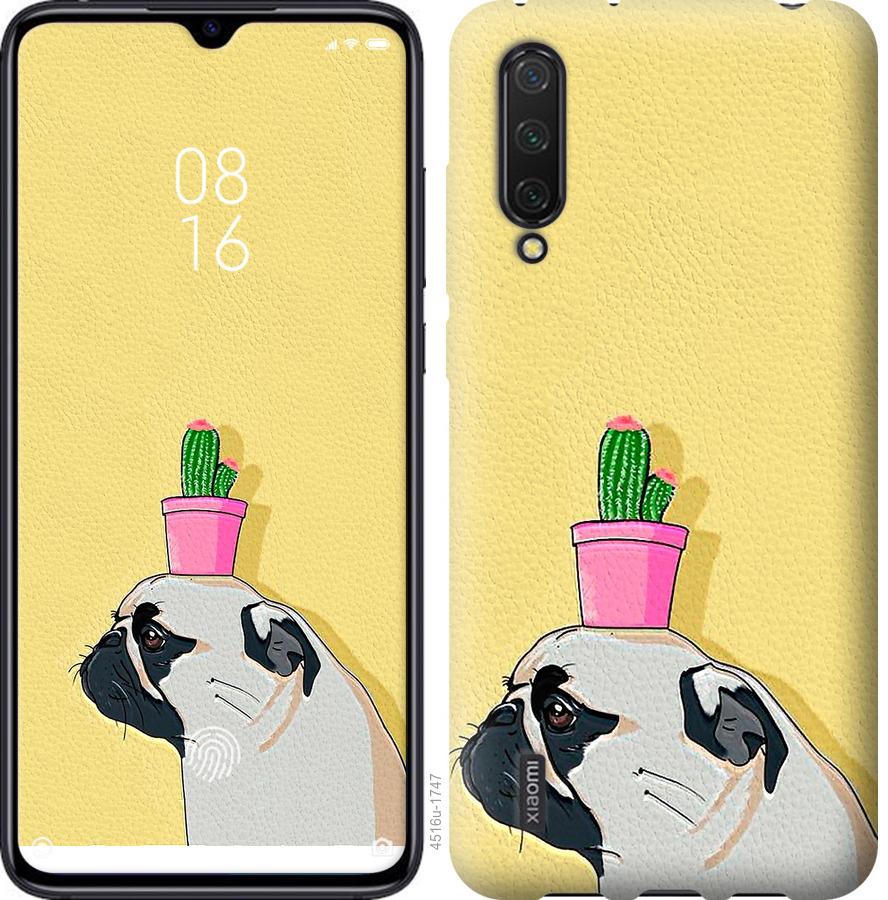 

Чохол на Xiaomi Mi CC9 Мопс з кактусом
