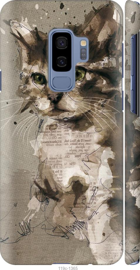 Чехол на Samsung Galaxy S9 Plus Котёнок из пятен и линий