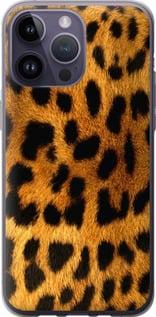 Чохол на iPhone 14 Pro Max Шкіра леопарду