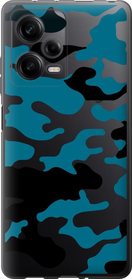 Чохол на Xiaomi Redmi Note 12 Pro 5G Камуфляж прозорий фон