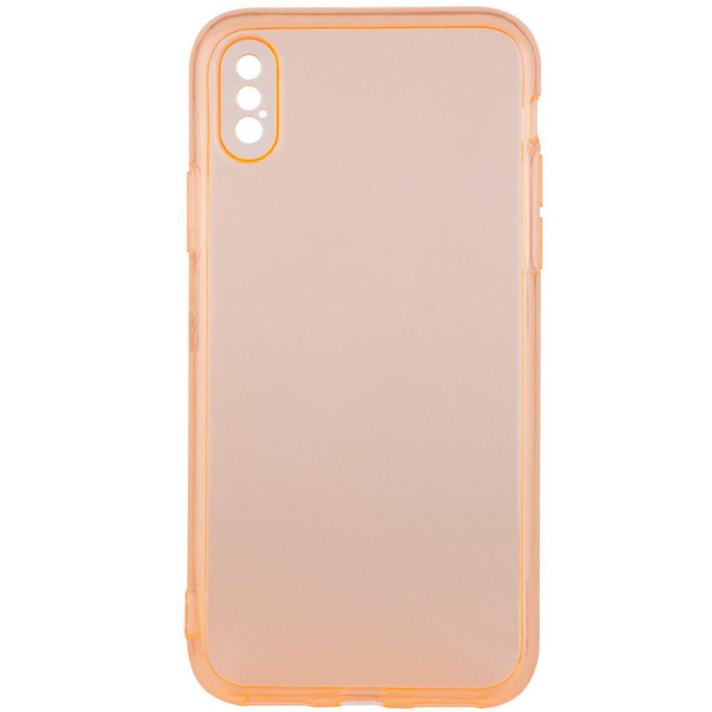 

Матовий напівпрозорий TPU чохол з захистом камери для Apple iPhone X (5.8") (Помаранчевий / Orange)