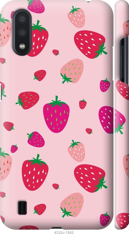Чохол на Samsung Galaxy A01 A015F Полунички