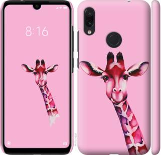 Чехол на Xiaomi Redmi Note 7 Розовая жирафа