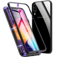 

Metal+Glass чехол с магнитной защелкой для Samsung Galaxy A70 (A705F)