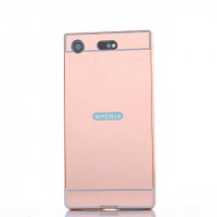 

Металлический бампер с акриловой вставкой с зеркальным покрытием для Sony Xperia XZ1 Compact