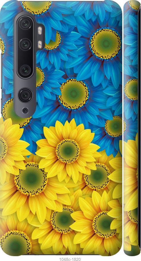 Чохол на Xiaomi Mi Note 10 Жовто-блакитні квіти