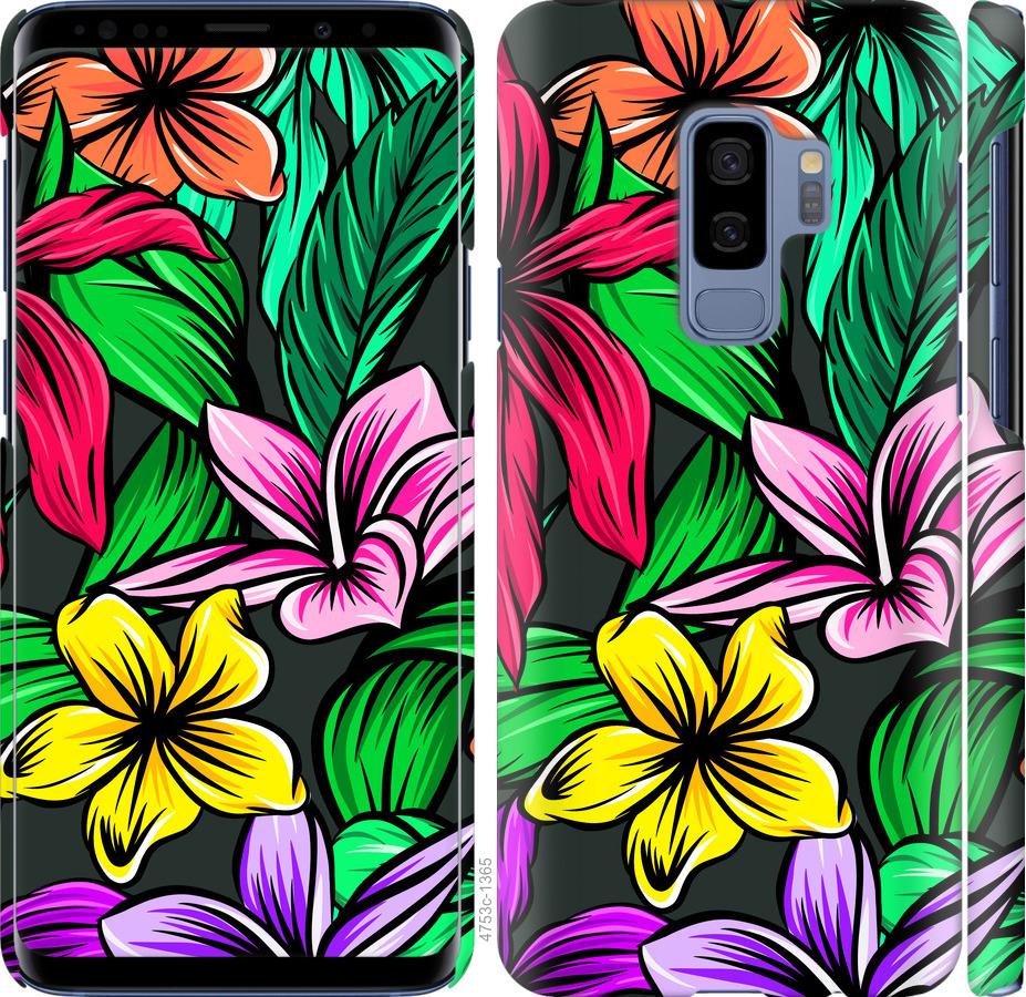 Чохол на Samsung Galaxy S9 Plus Тропічні квіти 1