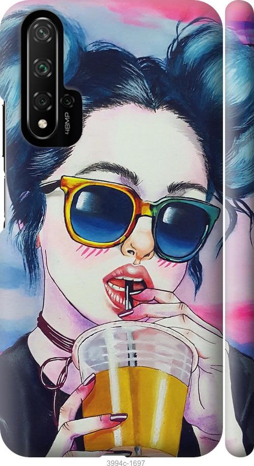 

Чехол на Huawei Nova 5T Арт-девушка в очках
