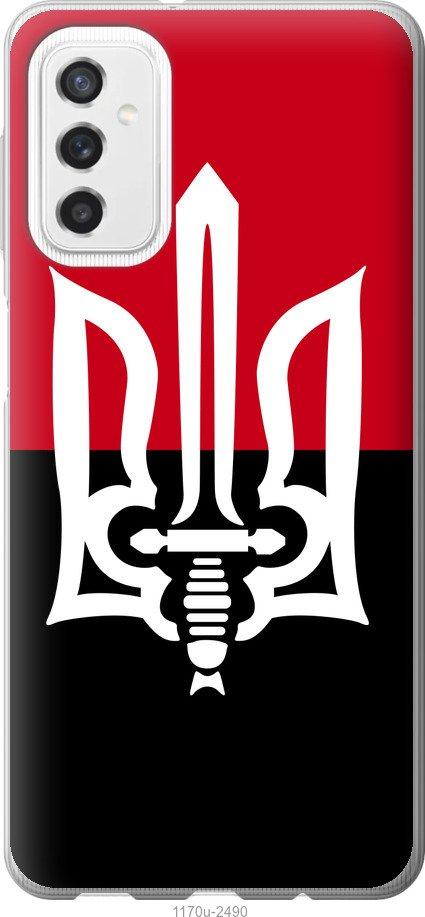 

Чехол на Samsung Galaxy M52 M526B Чорно-червоний прапор з тризубом