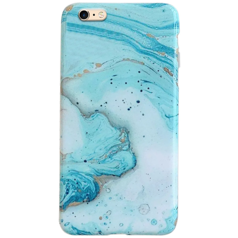 

TPU чехол Мрамор для Apple iPhone 6/6s (4.7") Голубой (125158)