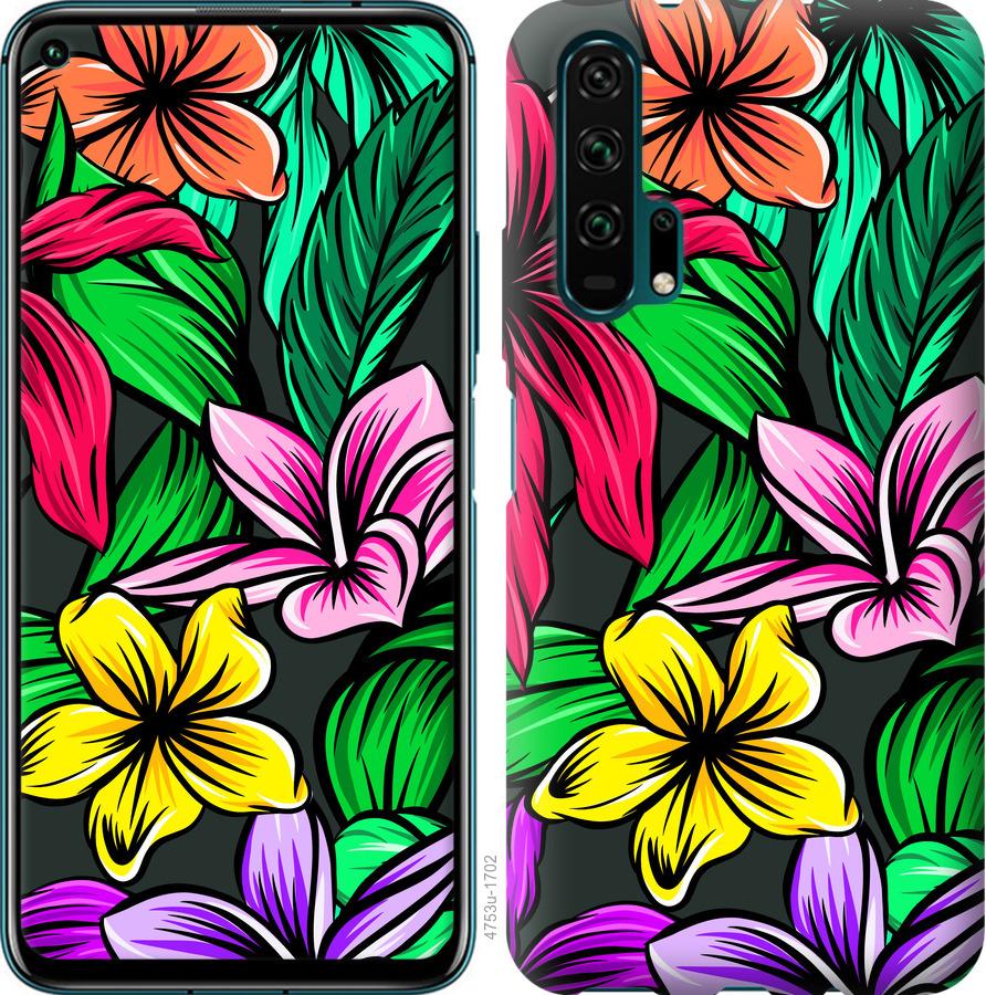 

Чехол на Huawei Honor 20 Pro Тропические цветы 1