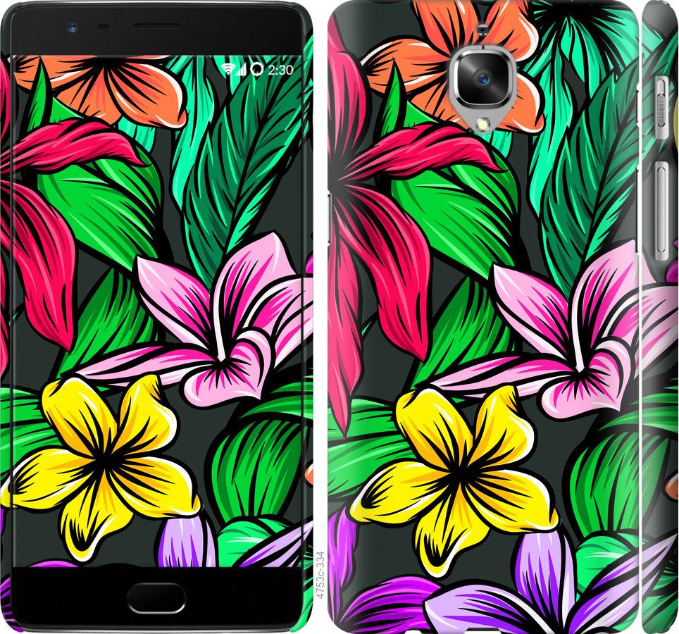 

Чехол на OnePlus 3 Тропические цветы 1