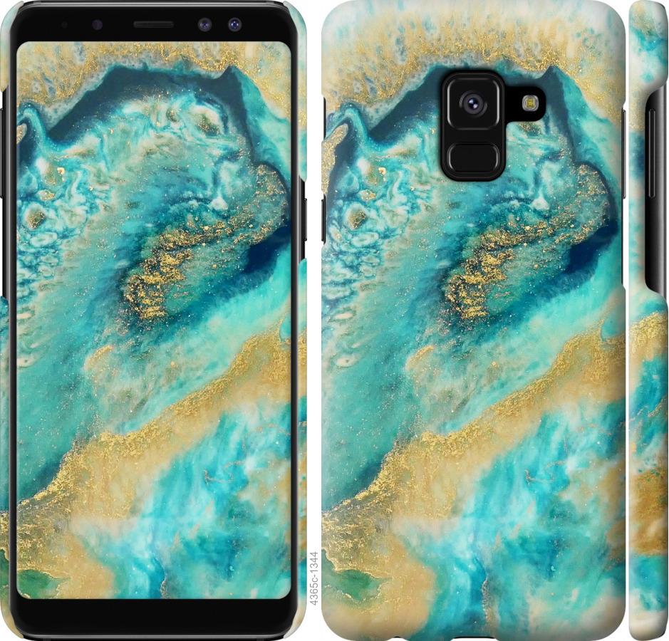 

Чехол на Samsung Galaxy A8 2018 A530F Green marble