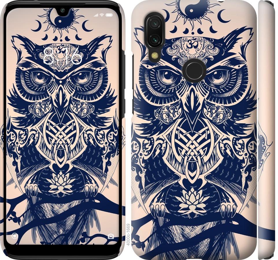 

Чехол на Xiaomi Redmi 7 Узорчатая сова