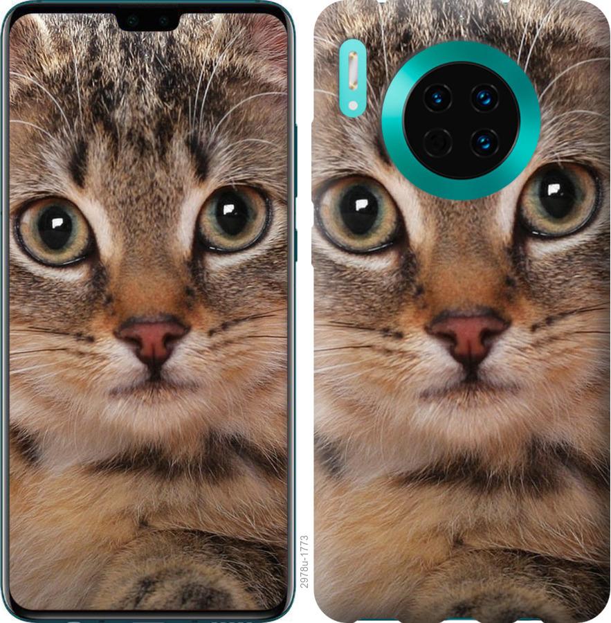 

Чехол на Huawei Mate 30 Полосатый котик