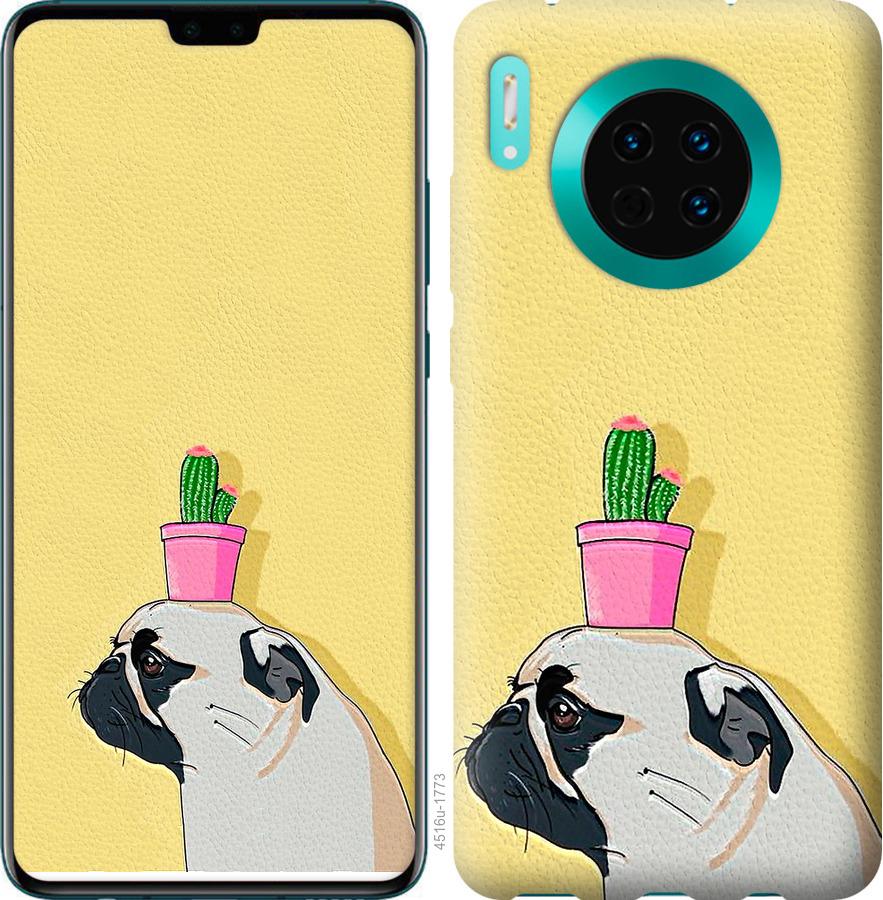 

Чохол на Huawei Mate 30 Мопс з кактусом