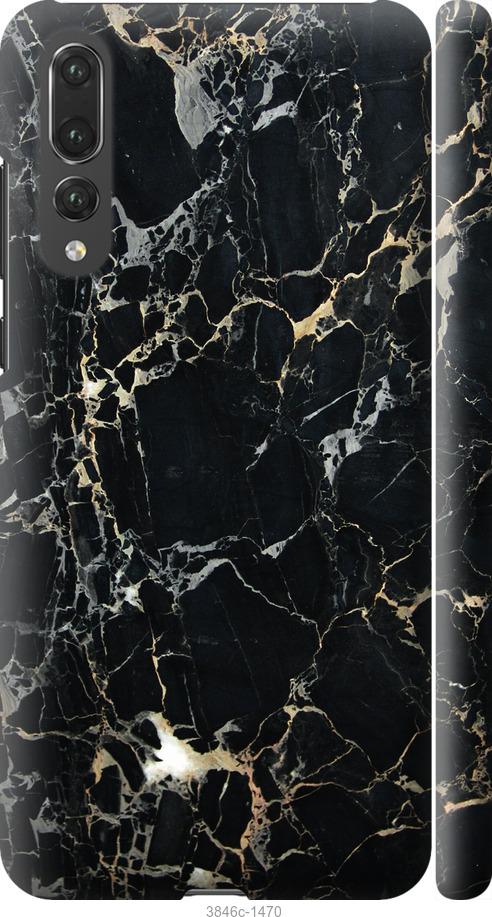 

Чехол на Huawei P20 Pro Черный мрамор