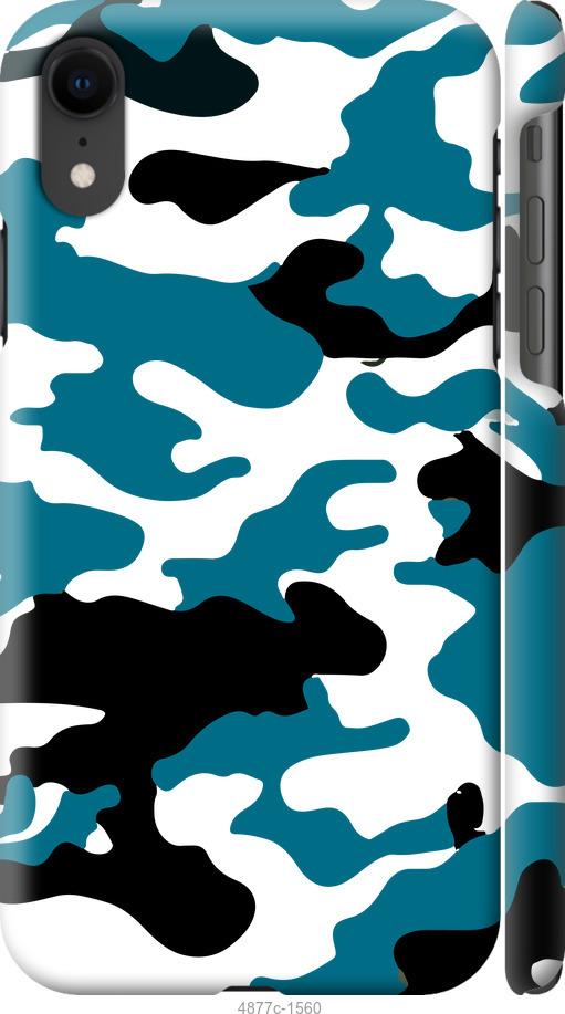 Чехол на iPhone XR Камуфляж прозрачный фон