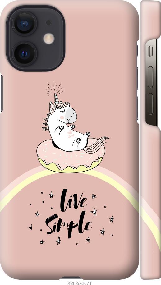 

Чехол на iPhone 12 Mini Единорожка в пончике