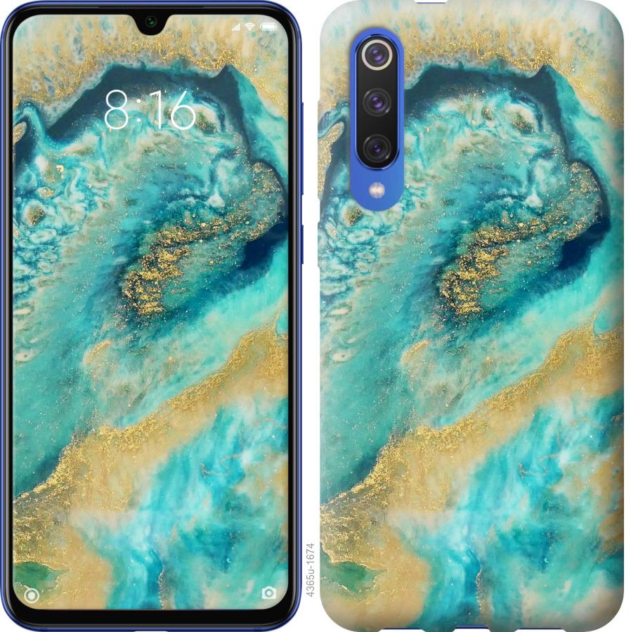 

Чехол на Xiaomi Mi 9 SE Green marble