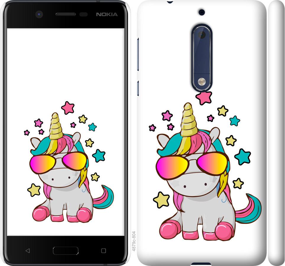 

Чехол на Nokia 5 Единорог в очках