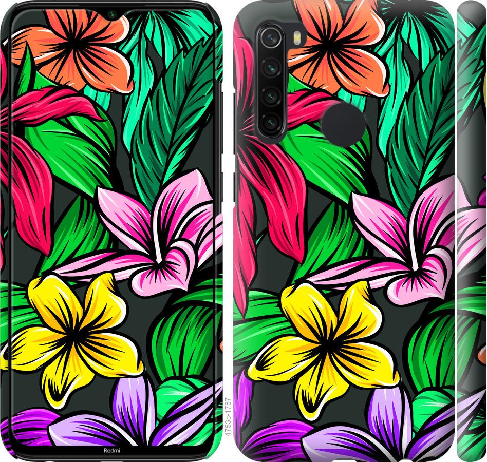 Чохол на Xiaomi Redmi Note 8 Тропічні квіти 1