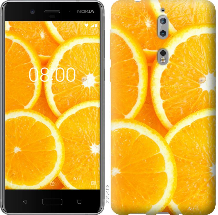 

Чохол на Nokia 8 часточки апельсина