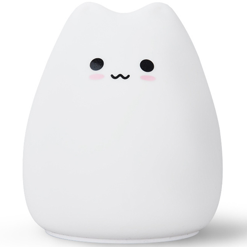 

Нічний світильник Little Cat Silicone LED Light Multicolors (Білий)