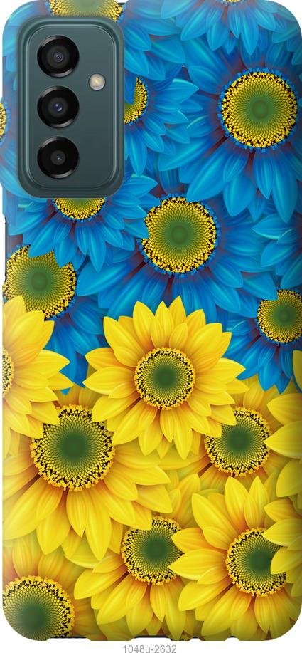 Чехол на Samsung Galaxy M13 M135 Жёлто-голубые цветы