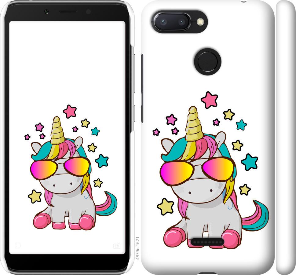 

Чехол на Xiaomi Redmi 6 Единорог в очках