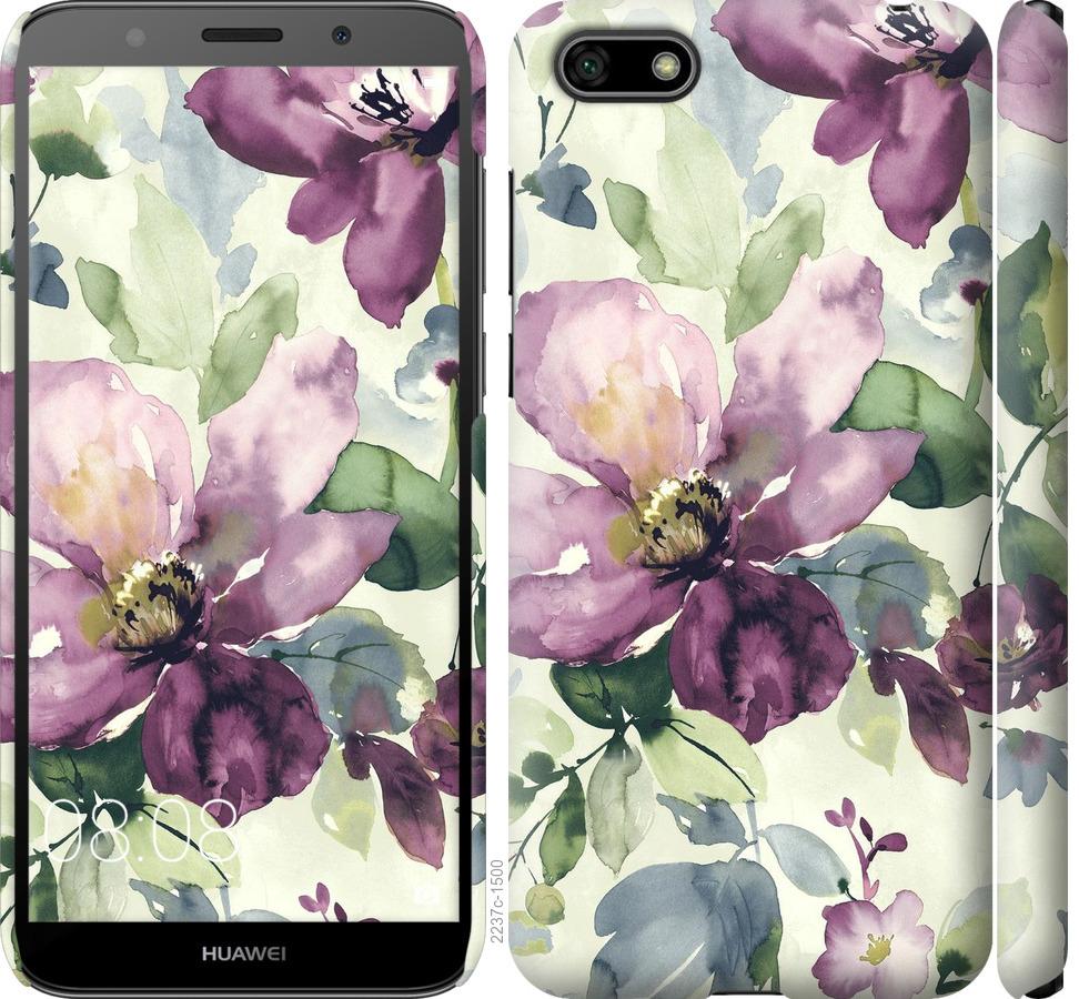 

Чохол на Huawei Y5 2018 Квіти аквареллю