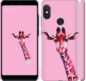 Чехол на Xiaomi Redmi Note 5 Розовая жирафа