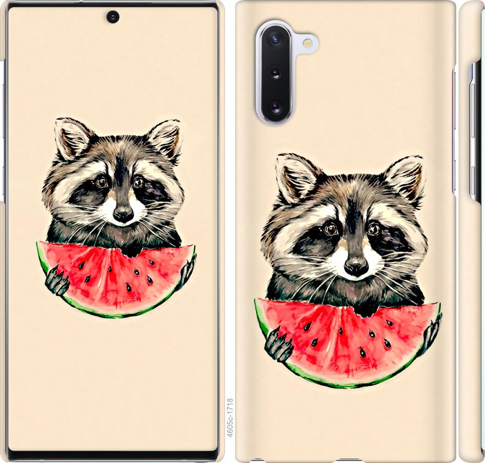 

Чехол на Samsung Galaxy Note 10 Енотик с арбузом